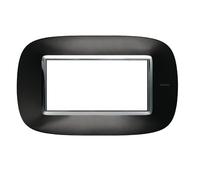 BTICINO AXOLUTE HB4804XS PLACCA TONDA 4 MODULI METALLIZZATA ANTRACITE AXOLUTE