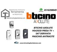BTICINO AXOLUTE HS4202D PRESA TV + SAT DERIVATA MASCHIO ANTRACITE [EEK: Non applicabile]