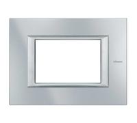 Placca 4 moduli alluminio spazzolato AXOLUTE - BTICINO HA4804XC