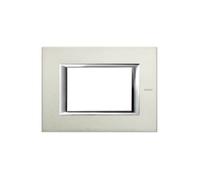 Placca 4 moduli alluminio spazzolato AXOLUTE - BTICINO HA4804XC