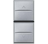 Bticino Axolute Pulsante Doppio 1P No Interbloccato Diverse Finiture - Colore: Grigio, CONFEZIONE: 1 pz.