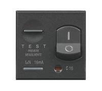 Magnetotermico differenziale 1P+N 6A 10mA nero Bticino Axolute HS4305/6