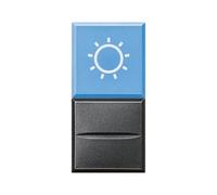 BTICINO AXOLUTE SCURO PULSANTE NO+ SIMBOLO LAMPADA 230V HS4038LA/230