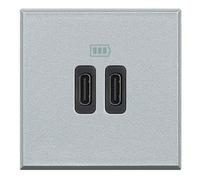 Bticino Base caricatore USB C+C3A 5V 230VBTICINO Axolute HC4286C2Tech 2 moduli