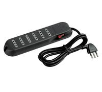 Bticino BTI 3630GBF SLIM6-PR.6X10A 1,5M INT.SALVAFUL GRIGIO