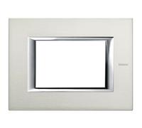 Bticino BTI HA4803XC AXOLUTE - PLACCA 3P ALLUMINIO SPAZZOLATO