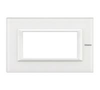 Bticino BTI HA4804VBB AXOLUTE - PLACCA 4P VETRO BIANCO