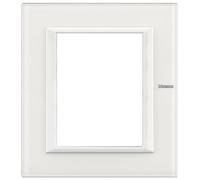 Bticino BTI HA4826VBB AXOLUTE - PLACCA 3+3P VETRO BIANCO