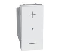 Bticino Dimmer MatixGO JW4418, Dimmer, Interruttore per Regolare l'Intensità Luminosa, Compatibile con LED Dimmerabili, Alogeni, Fluocompatti, Controllo Luci, Risparmio Energetico, 1 Modulo, Bianco