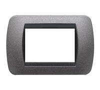 Bticino BTI L4803GF LIVING INT - PLACCA 3 POSTI GRAFITE