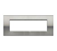 Bticino BTI LNA4807ACS LL - PLACCA 7P ACCIAIO SPAZZOLATO
