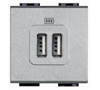 Bticino BTI NT4285C2 LL - CARICATORE USB 2 PRESE 1500MA 5V TECH