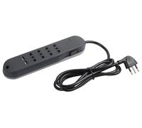 BTICINO Ciabatta Multipresa Elettrica Slim 6 Posti, 4Prese Bipasso 10/16A + 2 Pr