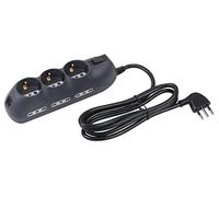 BTICINO Ciabatta Multipresa Elettrica Slot 9 Posti, 3 Polivalenti Schuko 10/16A + 6 Bivalenti 10/16A, Ciabatta Elettrica con Interruttore e Cavo 1,5m Spina 10A, Robusta Salvaspazio Flessibile, Nero