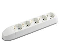 BTICINO Ciabatta Multipresa Senza Cavo 5 Posti, 5 Prese Polivalenti (Schuko 10/16A e Bipasso), Compatibile con Tutte le Spine (Standard Tedesco/Italiano), Salvaspazio, Robusta e Professionale, Bianco