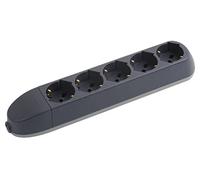 BTICINO Ciabatta Multipresa Senza Cavo 5 Posti, 5 Prese Polivalenti (Schuko 10/16A e Bipasso), Compatibile con Tutte le Spine (Standard Tedesco/Italiano), Salvaspazio, Robusta e Professionale, Nero