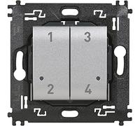 BTICINO Comando 4 Scenari Livinglight NT4575CW, Comando Centralizzato per Luci, Tapparelle e Prese Smart, Interruttore WiFi con Batteria, Superficiale, Controllo da Remoto, Automazioni, Smart Home
