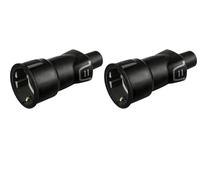 BTicino confezione 2 pz Presa Volante in caucciù Bimateria, 2P+T, Standard Tedesco e Francese, 16A, 3500 W, 250 V, Nero