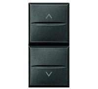 2 pulsanti NO interbloccati nero Bticino Axolute HS4037