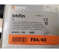 BTICINO - F84/40 - INTERRUTTORE AUTOMATICO MAGNETOTERMICO
