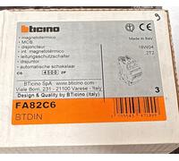 BTICINO FA82C6 MAGNETOTERMICO DIFFERENZIALE BTDIN45 2P 6A 4,5KA CURVA C