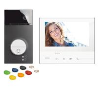 BTICINO, Flex ONE 363910 - Set di videocitofono a 2 fili, classe 300 X13E con touchscreen da 7", grandangolare da 105°, archiviazione video, apriporta transponder, accesso senza chiavi, IP54, IK10,