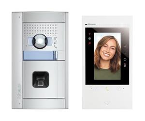 BTICINO, Flex'One - Set Classe 300EOS con Netatmo & Sfera Allmetal con impronte digitali ekey, smart internet Wi-Fi con touch screen integrato Alexa, App Home+Security, tecnologia a 2 fili, 905285