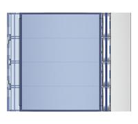 Bticino frontale 4 pulsanti su colonna singola finitura Allmetal 352041