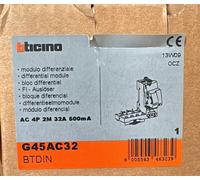 Bticino blocco differenziale salvavita 4P AC 32A 500mA 2 moduli G45AC32