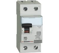 Interruttore Bticino magnetotermico differenziale 1P+N 20A 300mA tipo AC 6kA 2 moduli GN8814AC20