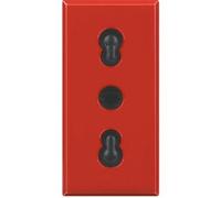Presa bipasso 2P+T 10/16A rossa Bticino Axolute H4180R