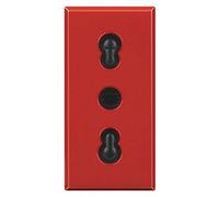 Presa bipasso 2P+T 10/16A rossa Bticino Axolute H4180R