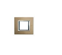 Bticino HA4802NX - Telaio rettangolare con 2 moduli in titanio spazzolato