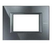 BTICINO AXOLUTE PLACCA 3 POSTI COLORE MONOCHROME ANTRACITE HA4803HS