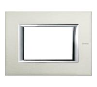 BTICINO HA4803XC PLACCA 3P ALLUM. SPAZZOLATO AXOLUTE