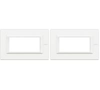 BTicino HA4804HD Axolute Placca Rettangolare, 4 Moduli, Bianco (Confezione da 2)