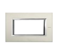 BTICINO HA4804XC AXOLUTE PLACCA RETTANGOLARE 4 MODULI METALLO ALLUMINIO