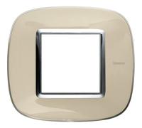 BTICINO HB4802DA PLACCA ELLITTICA 2 MODULI AVORIO LIQUID TECNOPOLIMERO AXOLUTE