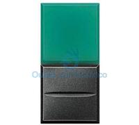 BTICINO HS4038V/230 AXOLUTE SCURO PULSANTE NO + SPIA VERDE 230V 1 MODULO