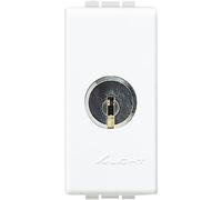 BTicino INTERRUTTORE 2P 16A A CHIAVE BIANCO CON CHIAVE ESTRAIBILE LIVING E LIGHT