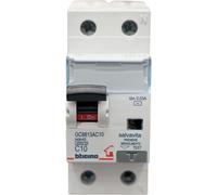 BTicino INTERRUTTORE MAGNETOTERMICO DIFFERENZIALE 1P+N 10A4,5kA 30mA 2 MODULI 230 Va.c.
