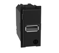 Bticino K4191A Caricatore USB con un ingresso tipo A, da installare nella placca Living Now, per ricaricare dispositivi elettronici fino a 15W, 1 modulo