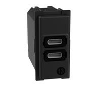 Caricatore USB con due porte tipo C - 15W BTICINO LIVING NOW k4191CC