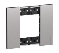 Placca Bticino Living Now 2 moduli steel KA4802KS