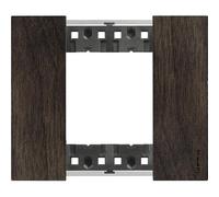 Placca Bticino Living Now 2 moduli colore legno noce KA4802LG