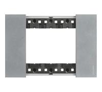 Placca Bticino Living Now 3 Moduli colore Moon KA4803NW