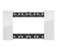 Placca Bticino Living Now 4 moduli colore ghiaccio KA4804DW