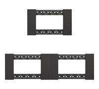 Bticino KA4804KG Living Now - Placca 4 Moduli, Nera, 147.5 x 86 x 20 mm (Confezione da 3)
