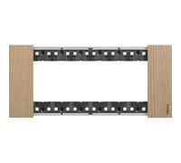 Placca Bticino Living Now 6 moduli colore legno Rovere KA4806LM
