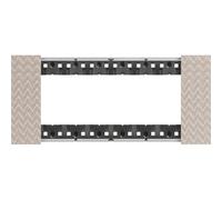 Placca Bticino Living Now 6 moduli colore Optic KA4806MM